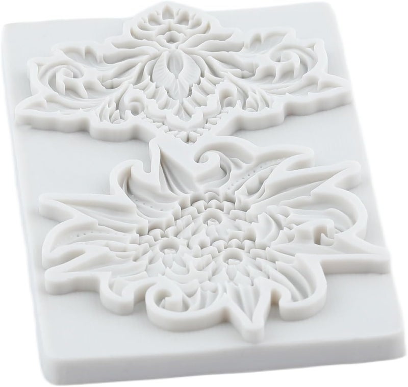 TAOXIBEI Flower Polymer Clay Mold Baroque Relief Flower Silicone Molds for DIY Crafts Epoxy Resin Casting Air Dry Polymer Clay Plaster Jewelry Making - Image 5